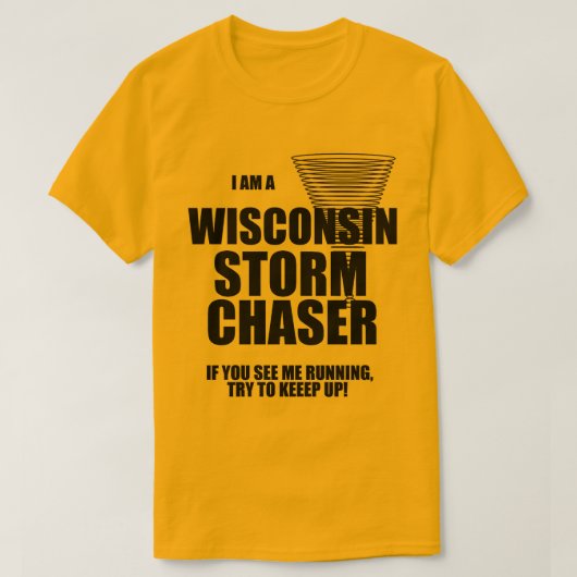 Wisconsin Tornado Storm Chaser T-shirt (Design voorkant)