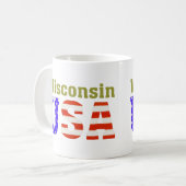 Wisconsin USA! Koffiemok (Voorkant links)