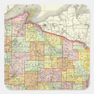 Wisconsin Vierkante Sticker