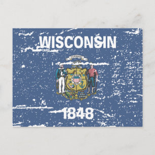  WISCONSIN-vlag Briefkaart