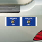 Wisconsin-vlag Bumpersticker (Op auto)