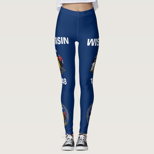Wisconsin-vlag Leggings (Voorkant)