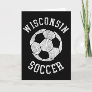Wisconsin Voetbal Retro Versleten Jaren 90 Oud Kaart