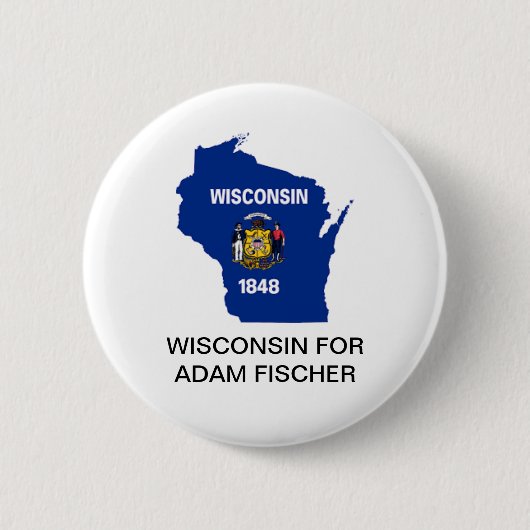 WISCONSIN voor ADAM FISCHER GOVERNOR Button (Voorkant)