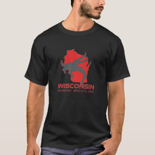 Wisconsin Vrouwen Worstelen Meisje Middelbare Scho T-shirt