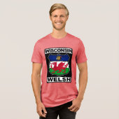 Wisconsin Welsh American Tri-Blend Shirt (Voorkant volledig)