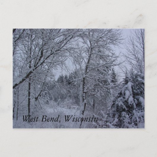 Wisconsin Winter Briefkaart (Voorkant)