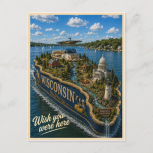 Wisconsin Wish You Were Here State Serie Briefkaart