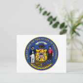 Wisconsin-zegel Briefkaart (Staand voorkant)