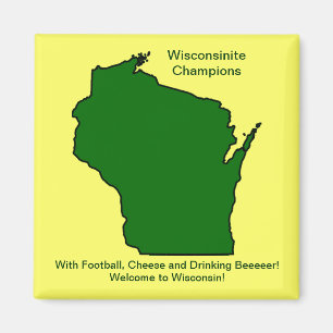 Wisconsinite Champions Football, kaas en bier Magneet