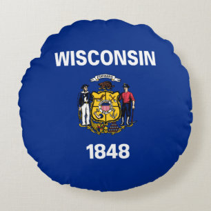 Wisconsinse staatsvlag rond kussen