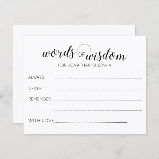 Wisdom Afstuderen Advice (Voorkant / Achterkant)