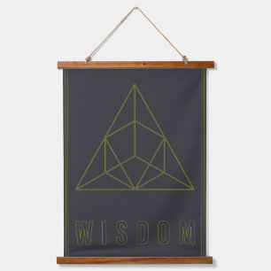 Wisdom-bevestiging poster gele geometrische origam hangend wandkleed