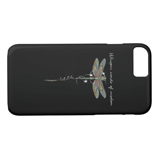 Wisdom Brocade Dragonfly Case-Mate iPhone Case (Achterkant (Horizontaal))