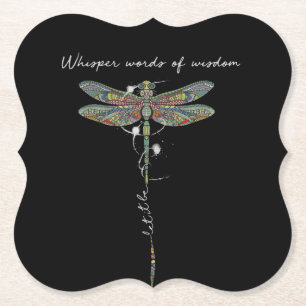 Wisdom Brocade Dragonfly Kartonnen Onderzetters