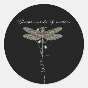 Wisdom Brocade Dragonfly Ronde Sticker