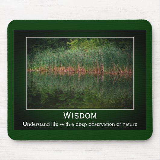 Wisdom Cattails Inspirerend Muismat (Voorkant)