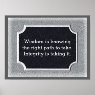 Wisdom en integriteit - kunstafdrukken poster