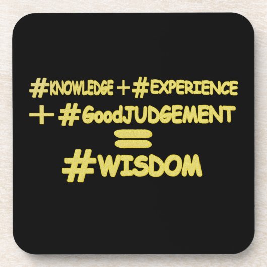 "WISDOM EQUATION" Cute Expression Design. Bestel n Bier Onderzetter (Voorkant)
