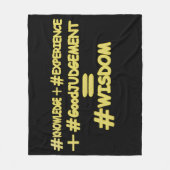 "WISDOM EQUATION" Cute Expression Design. Bestel n Fleece Deken (Voorkant)