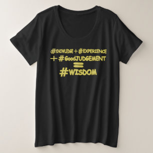 "WISDOM EQUATION" Cute Expression Design. Bestel n Grote Maat T-shirt