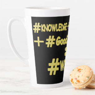 "WISDOM EQUATION" Cute Expression Design. Bestel n Latte Mok