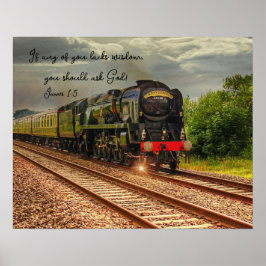  Wisdom-foto van locomotief Poster