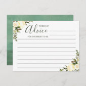 Wisdom Greenery Rustic Floral Advieskaart (Voorkant / Achterkant)