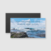 Wisdom Inspirational Blue Waves Magnet de photogra (Devant / Derrière)