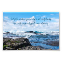 Wisdom Inspirational Blue Waves Photographie