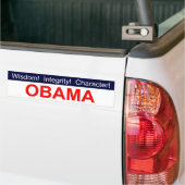 Wisdom! Integriteit! Teken! Obama-bumpersticker Bumpersticker (Op Truck)