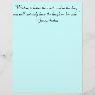 Wisdom is beter dan Wit Jane Austen Quote
