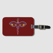 Wisdom-ogen van boeddha - Bodhnath - tempelogen Bagagelabel (Voorkant (horizontaal))