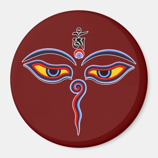 Wisdom-ogen van boeddha - Bodhnath - tempelogen Magneet (Voorkant)