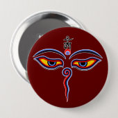 Wisdom-ogen van boeddha - Bodhnath - tempelogen Ronde Button 4,0 Cm (Voorkant /achterkant)