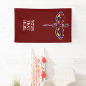 Wisdom-ogen van boeddha - Bodhnath - tempelogen Spandoek (Insitu)