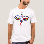 Wisdom-ogen van boeddha - Bodhnath - tempelogen T-shirt (Voorkant)