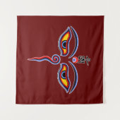 Wisdom-ogen van boeddha - Bodhnath - tempelogen Wandkleed (Voorkant (horizontaal))