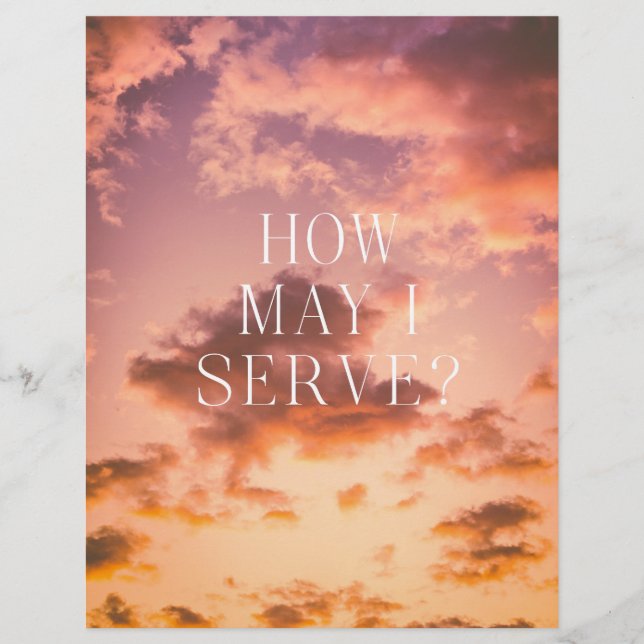 Wisdom Poster How may I serve? (Voorkant)