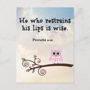 Wisdom - Proverbs 10:19 Briefkaart