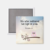 Wisdom - Proverbs 10:19, Magneet (Voorkant / Achterkant)