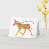 Wisdom Quilt Mule van Sherry Jarvis Folded Kaart (Gele Bloem)