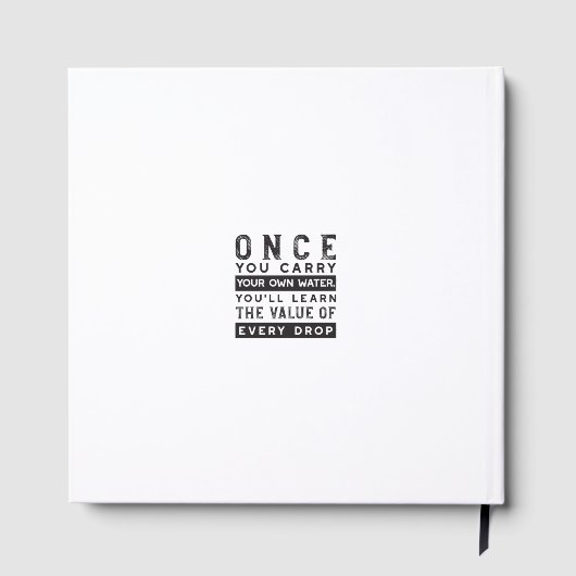 Wisdom Quote Design - waarde van elke druppel Gastenboek (Achterkant)