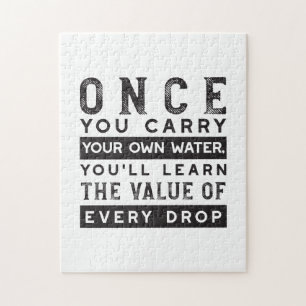 Wisdom Quote Design - waarde van elke druppel Legpuzzel