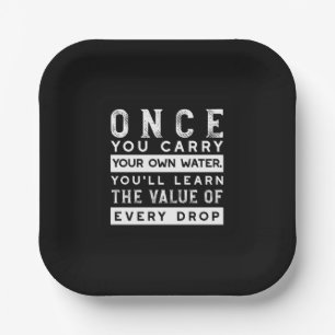 Wisdom Quote Design - waarde van elke druppel Papieren Bordje
