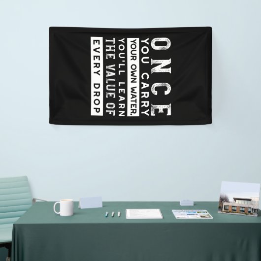 Wisdom Quote Design - waarde van elke druppel Spandoek (Beurs)