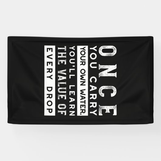 Wisdom Quote Design - waarde van elke druppel Spandoek (Horizontaal)