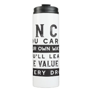 Wisdom Quote Design - waarde van elke druppel Thermosbeker