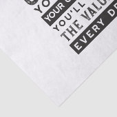 Wisdom Quote Design - waarde van elke druppel Tissuepapier (Detail)