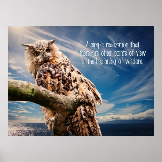 Wisdom Quote Owl poster (Voorkant)